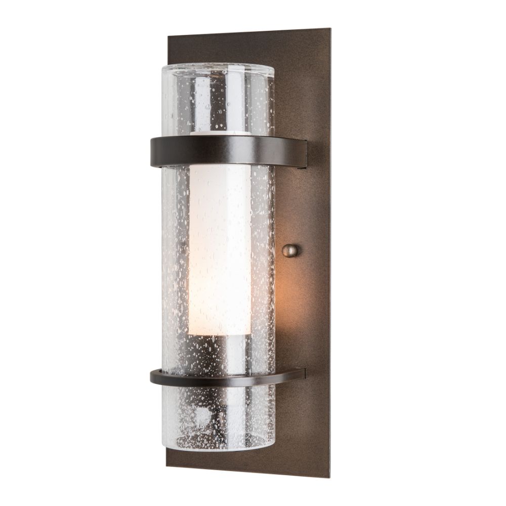 Hubbardton Forge 205814-1001 Banded Seeded Glass Indoor Sconce in Bronze (05)