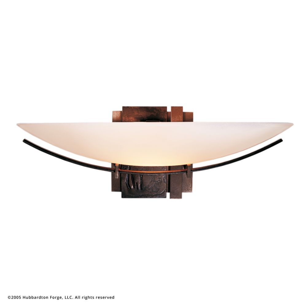 Hubbardton Forge 207370-1002 Oval Impressions Sconce in Bronze (05)