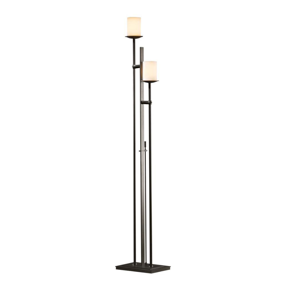Hubbardton Forge 234903-1078 Rook Twin Floor Lamp in White