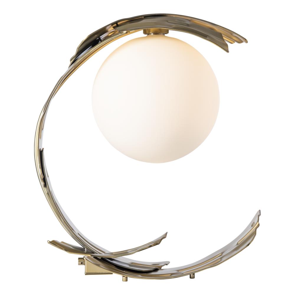Hubbardton Forge 272111-1002 Crest Table Lamp - Dark Smoke Finish - Opal Glass