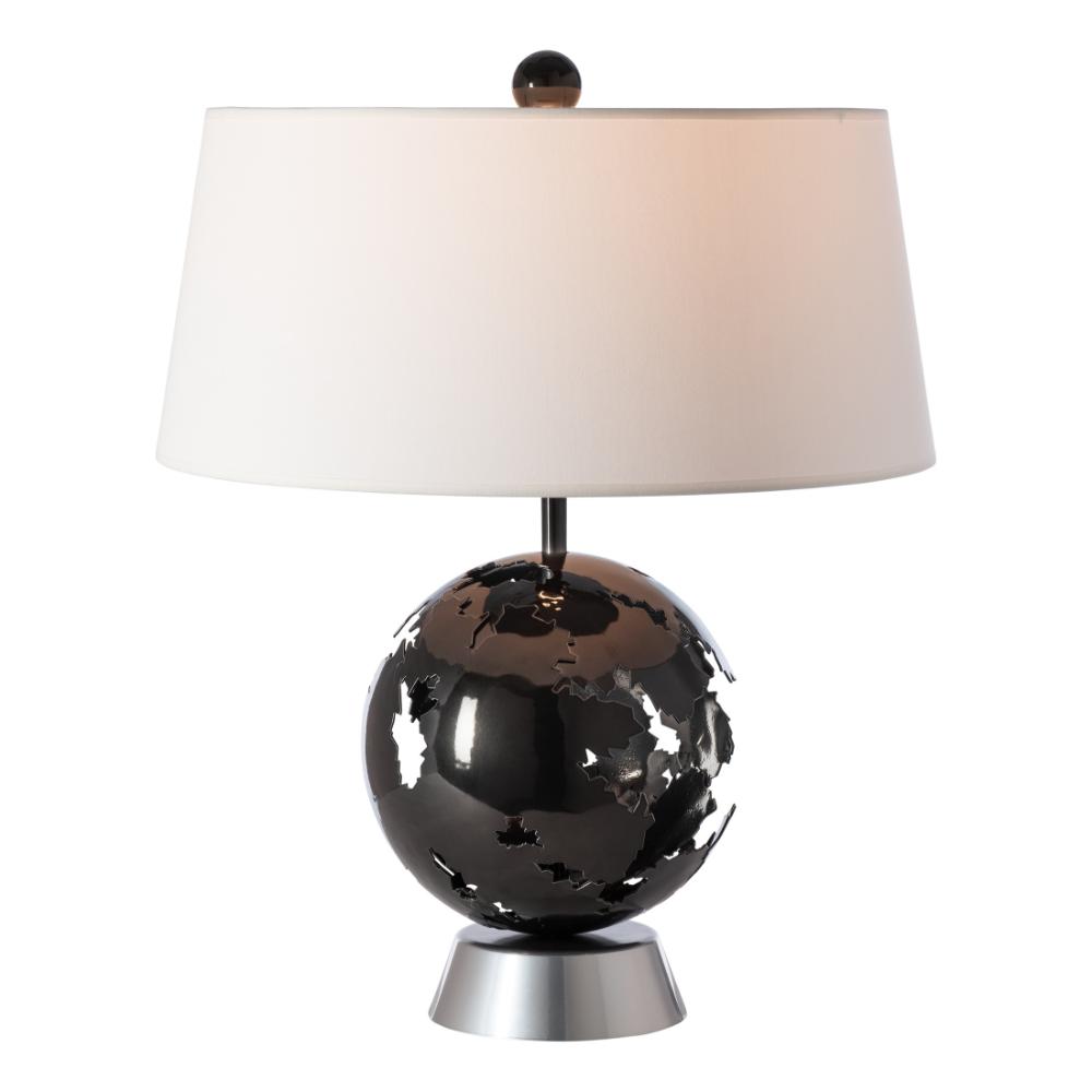 Hubbardton Forge 272119-1055 Pangea Table Lamp - Natural Iron Finish - White Accent - Natural Anna Shade