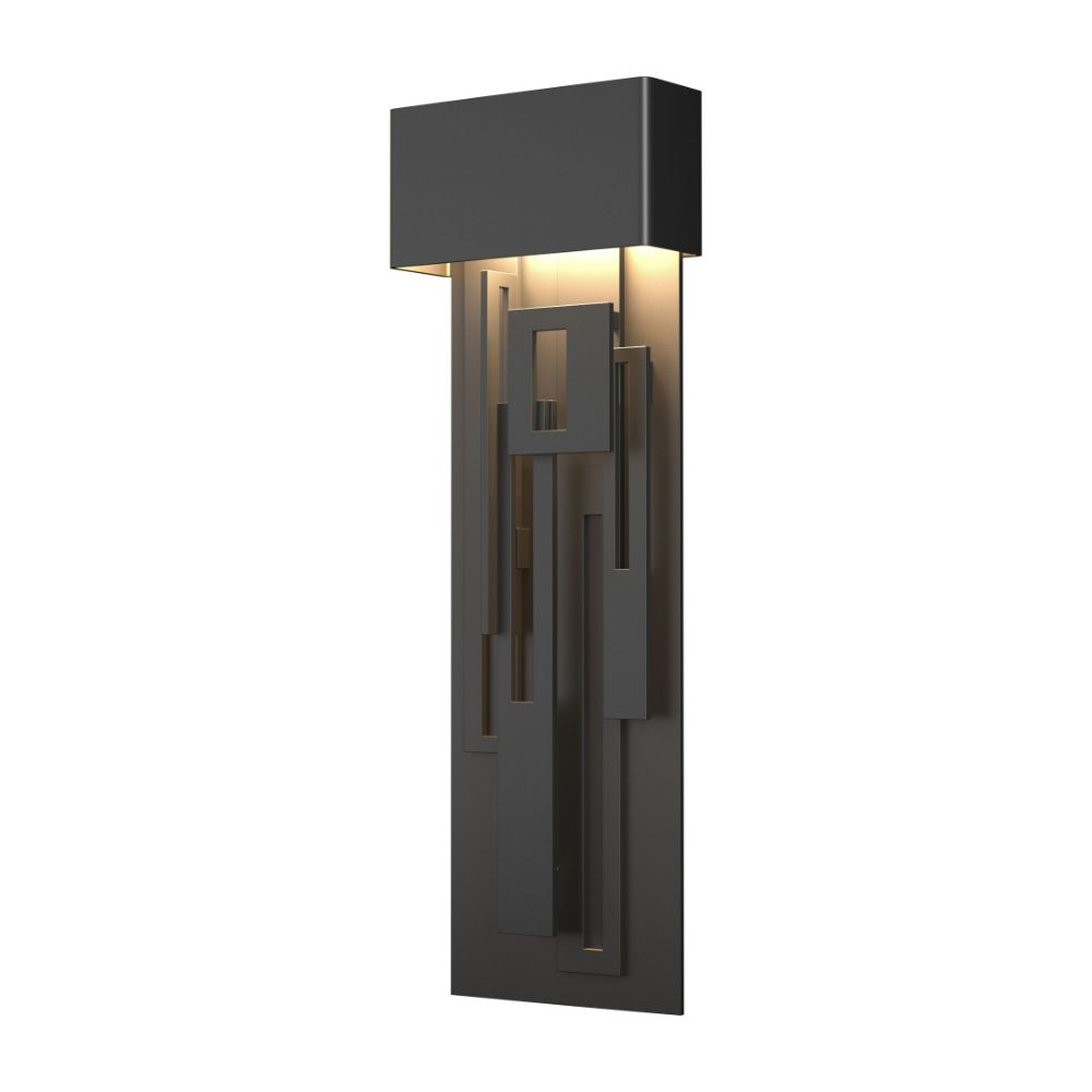 Hubbardton Forge 302523-1004 Collage Large Dark Sky Friendly LED Outdoor Sconce in Coastal Black (80)