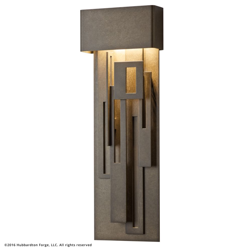 Hubbardton Forge 302523-1014 Collage Large Dark Sky Friendly LED Outdoor Sconce in Coastal White