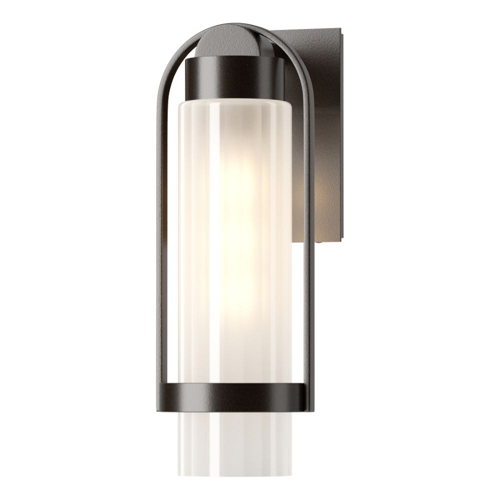Hubbardton Forge 302555-1000 Alcove Small Outdoor Sconce - Coastal Oil Rubbed Bronze Finish - Frosted Glass