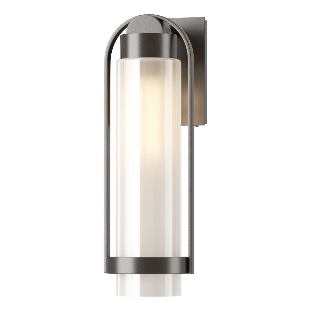 Hubbardton Forge 302556-1000 Alcove Medium Outdoor Sconce - Coastal Oil Rubbed Bronze Finish - Frosted Glass