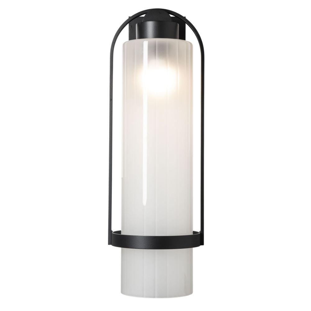 Hubbardton Forge 302557-1008 Alcove Large Outdoor Sconce - Coastal Burnished Steel Finish - Frosted Glass