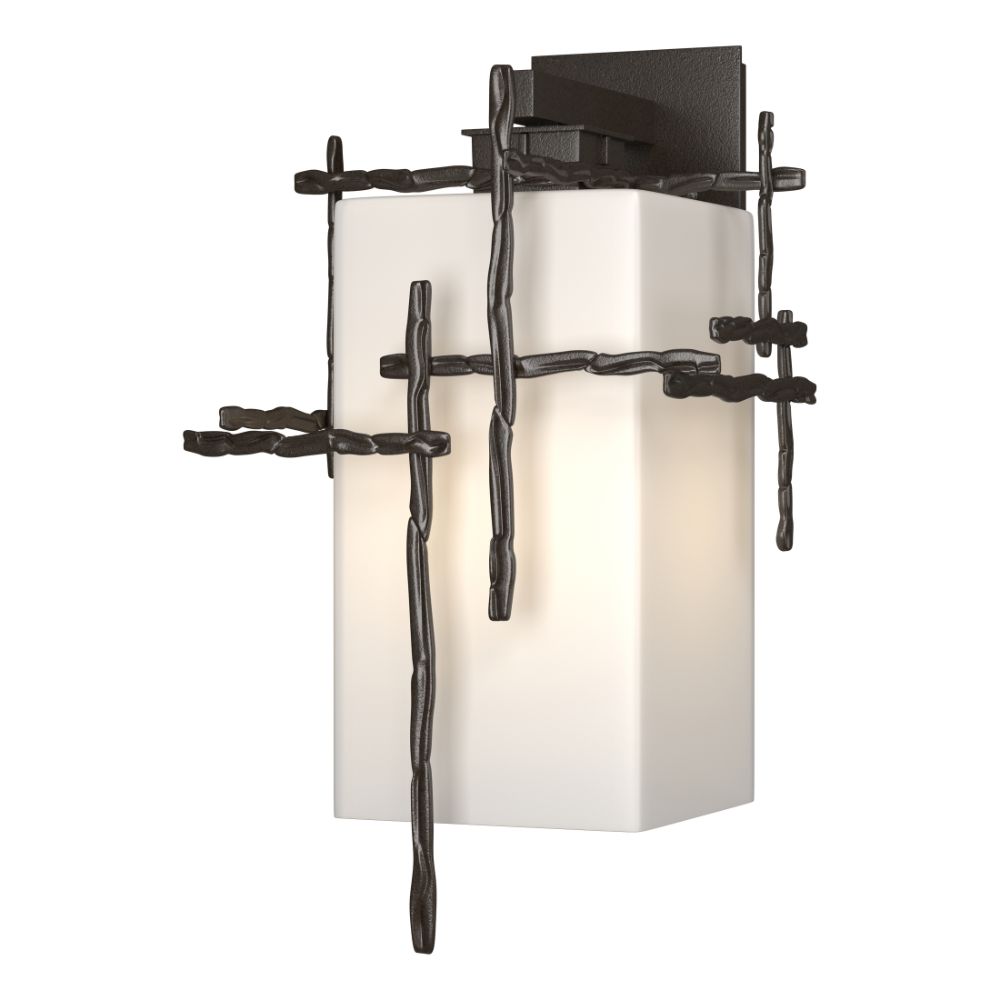 Hubbardton Forge 302583-1000 Tura Large Outdoor Sconce - Coastal Oil Rubbed Bronze Finish - Opal Glass