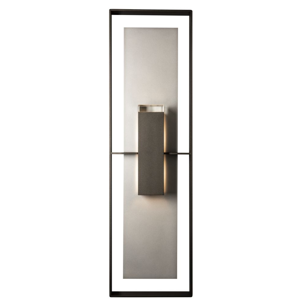 Hubbardton Forge 302608-1000 Shadow Box Extra Tall Sconce in Coastal Oil Rubbed Bronze