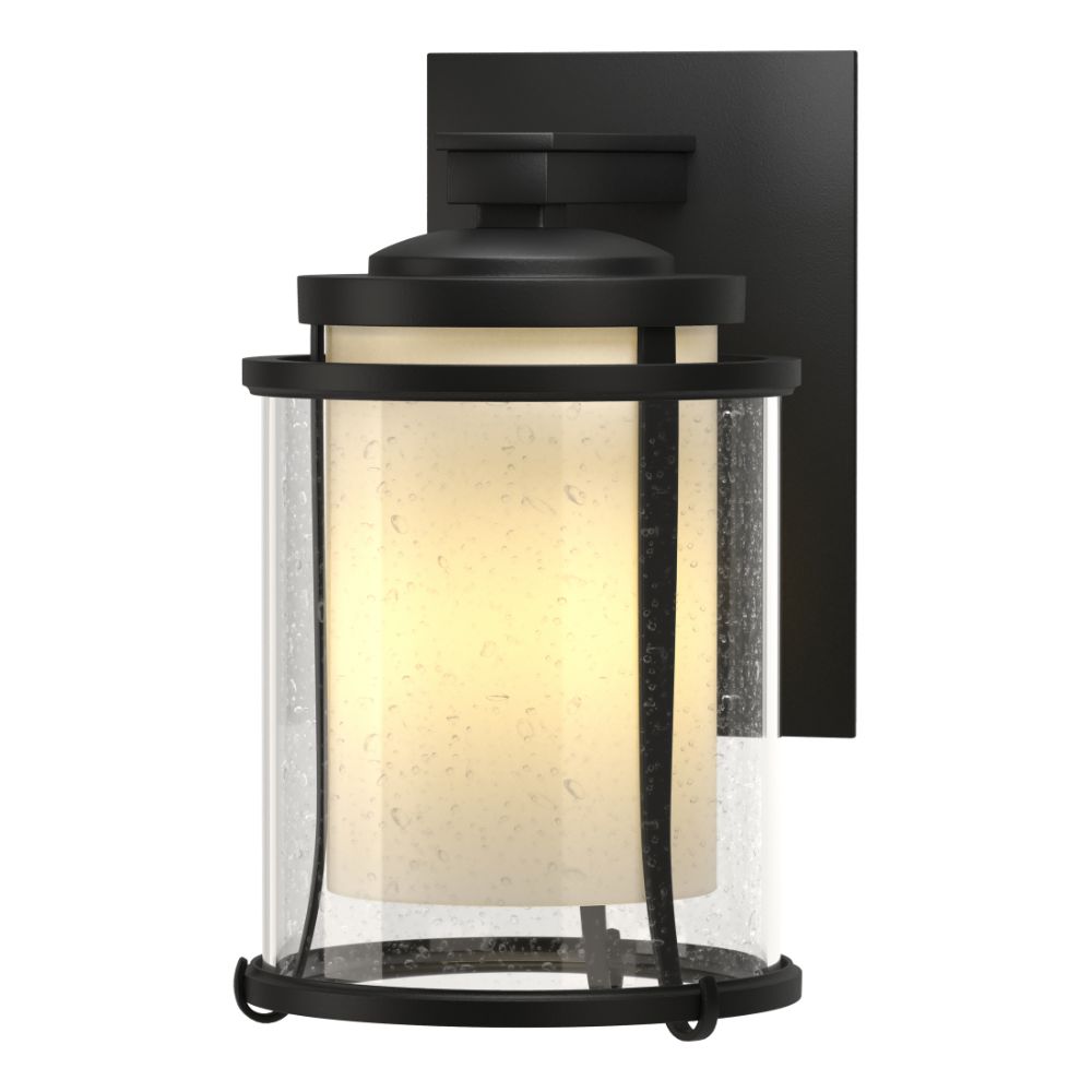 Hubbardton Forge 305605-1004 Meridian Small Outdoor Sconce in Coastal Black (80)