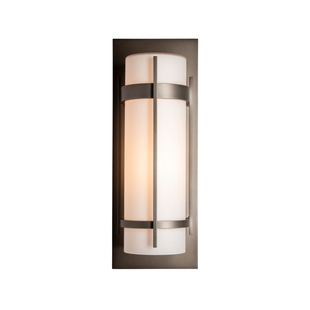 Hubbardton Forge 305894-1012 Banded Large Outdoor Sconce in Coastal Black (80)