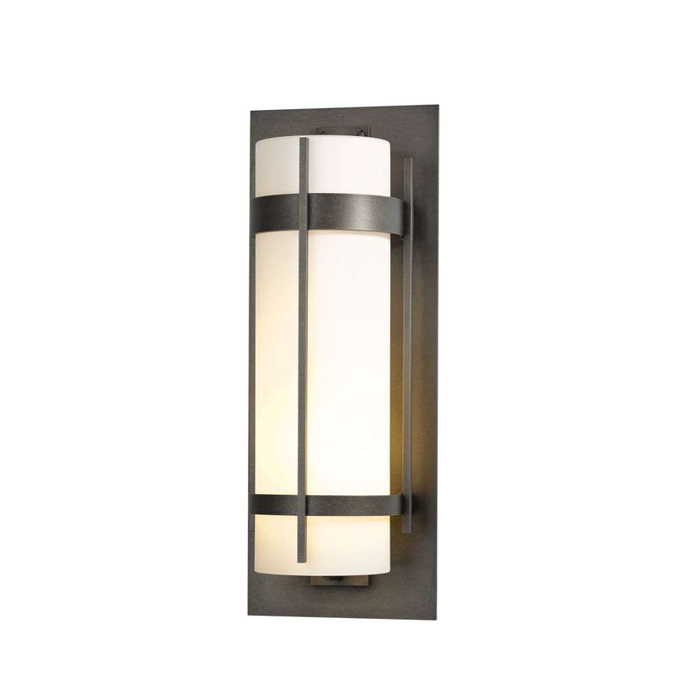 Hubbardton Forge 305895-1012 Banded Extra Large Outdoor Sconce in Coastal Black (80)