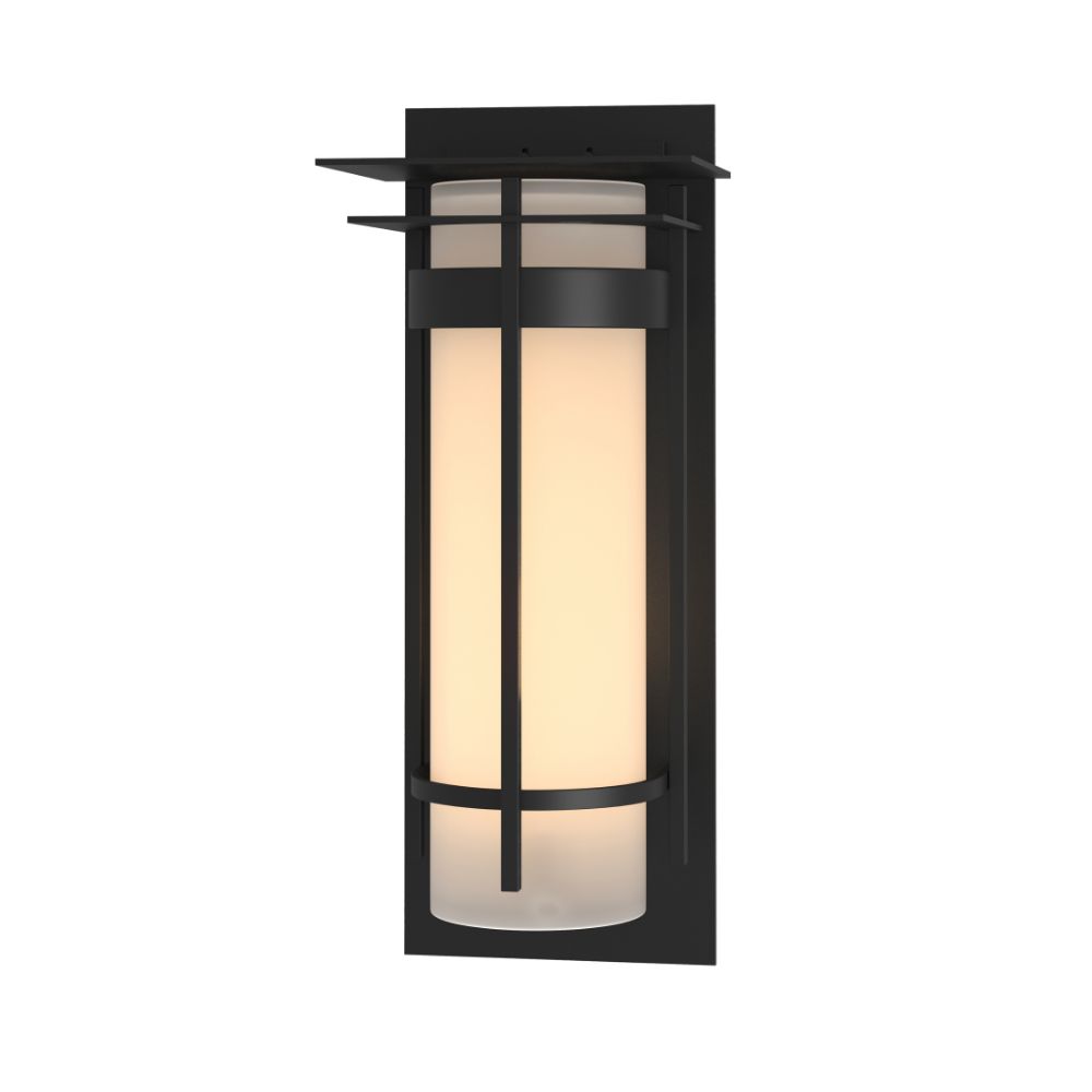 Hubbardton Forge 305995-1012 Banded with Top Plate Extra Large Outdoor Sconce in Coastal Black (80)