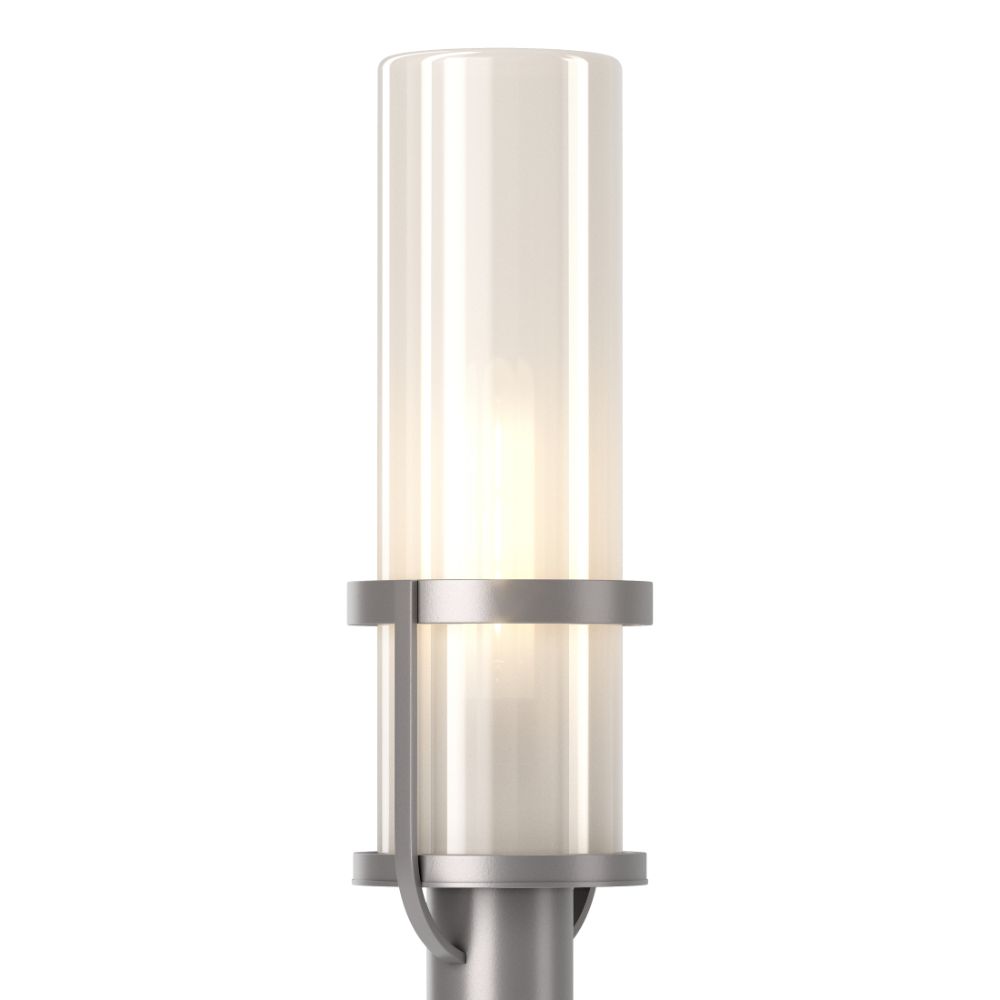 Hubbardton Forge 342025-1008 Alcove Outdoor Post Light - Coastal Burnished Steel Finish - Frosted Glass