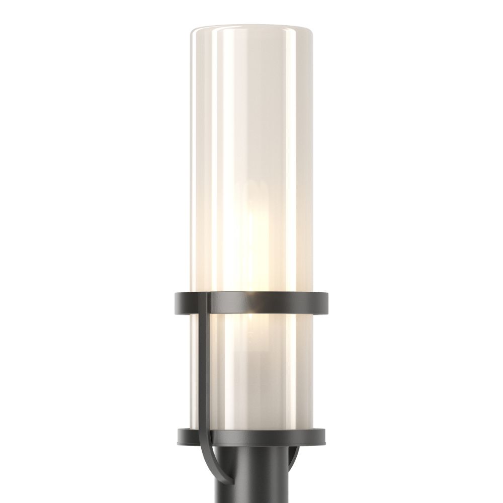Hubbardton Forge 342025-1010 Alcove Outdoor Post Light - Coastal Black Finish - Frosted Glass