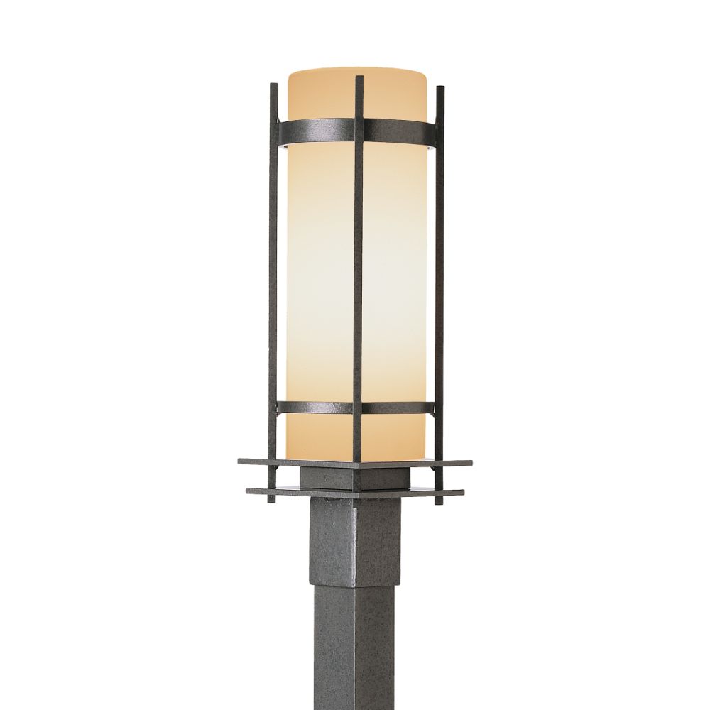 Hubbardton Forge 345895-1090 Banded Outdoor Post Light in Coastal White