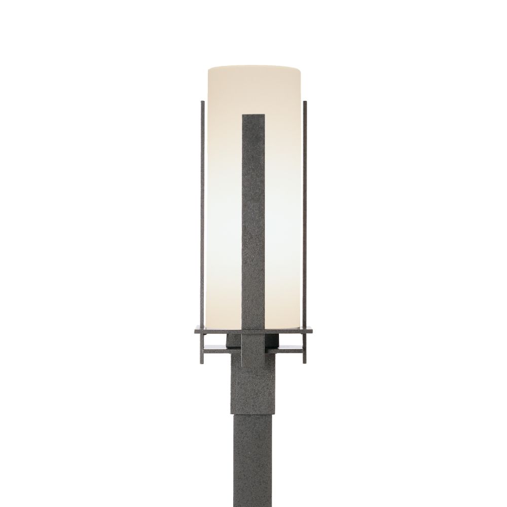 Hubbardton Forge 347288-1090 Forged Vertical Bars Outdoor Post Light in Coastal White