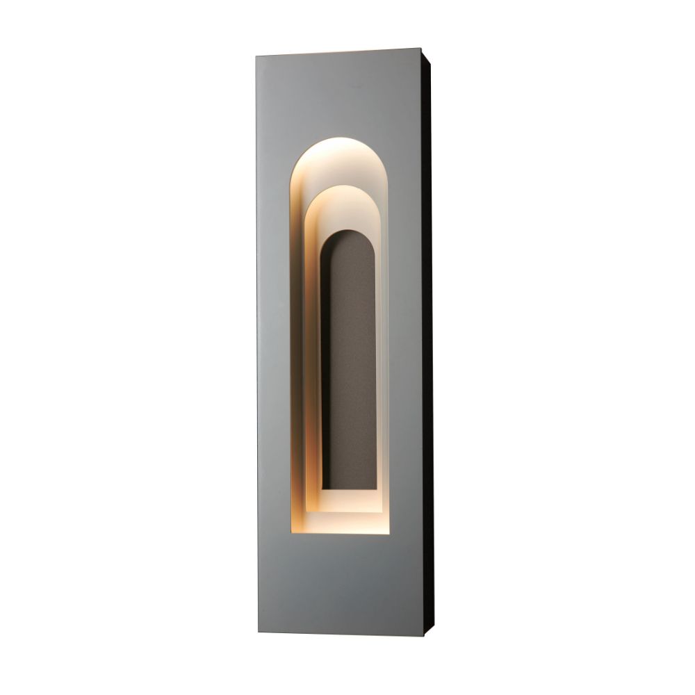 Hubbardton Forge 403046-1088 Procession Arch Small Outdoor Sconce - Coastal Burnished Steel Finish - Coastal Black Accent