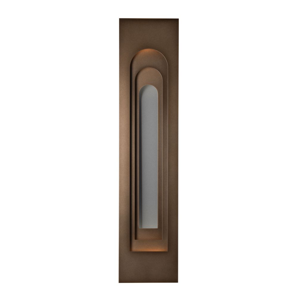 Hubbardton Forge 403087-1011 Procession Arch Large Outdoor Sconce - Natural Iron Finish - Coastal Black Accent