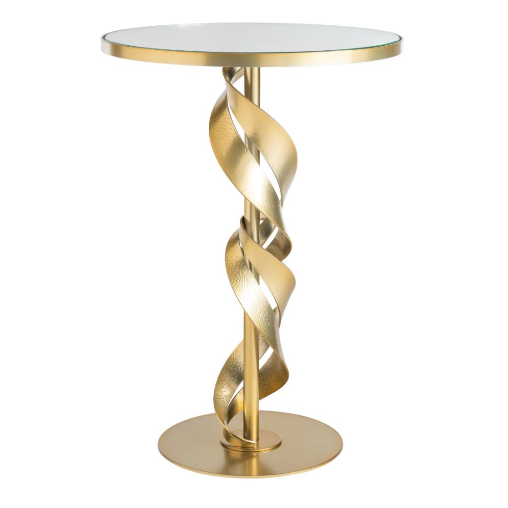 Hubbardton Forge 750135-1004 Folio Glass Top Accent Table - Natural Iron Finish