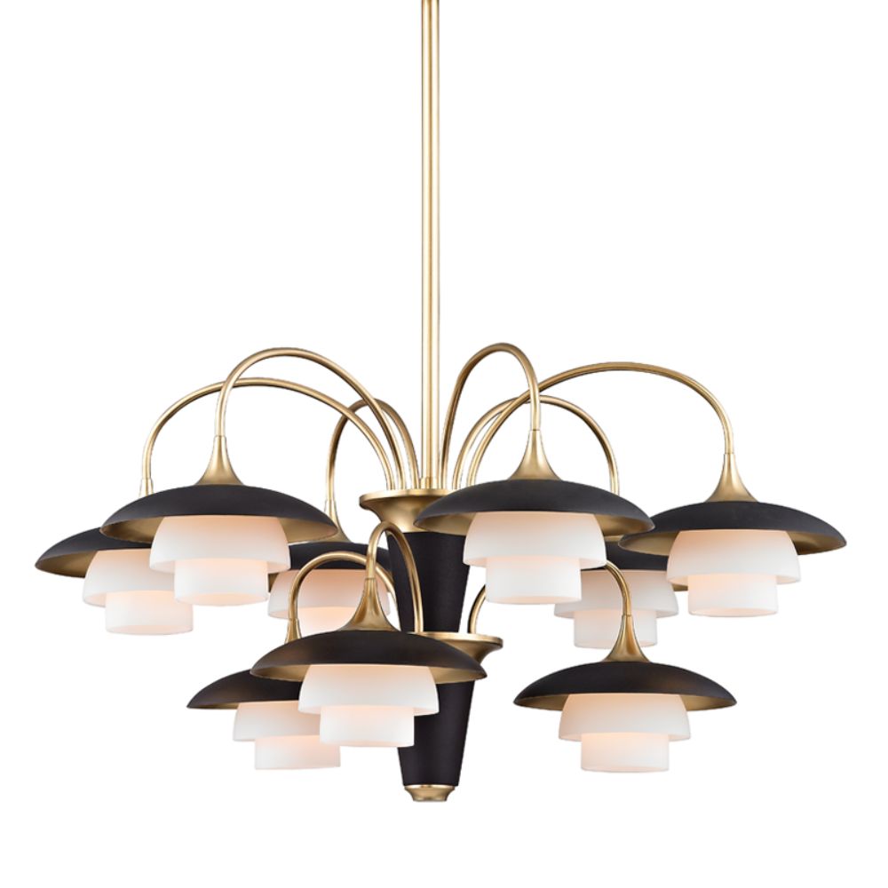 Hudson Valley 1009-AGB 9 LIGHT CHANDELIER in Aged Brass