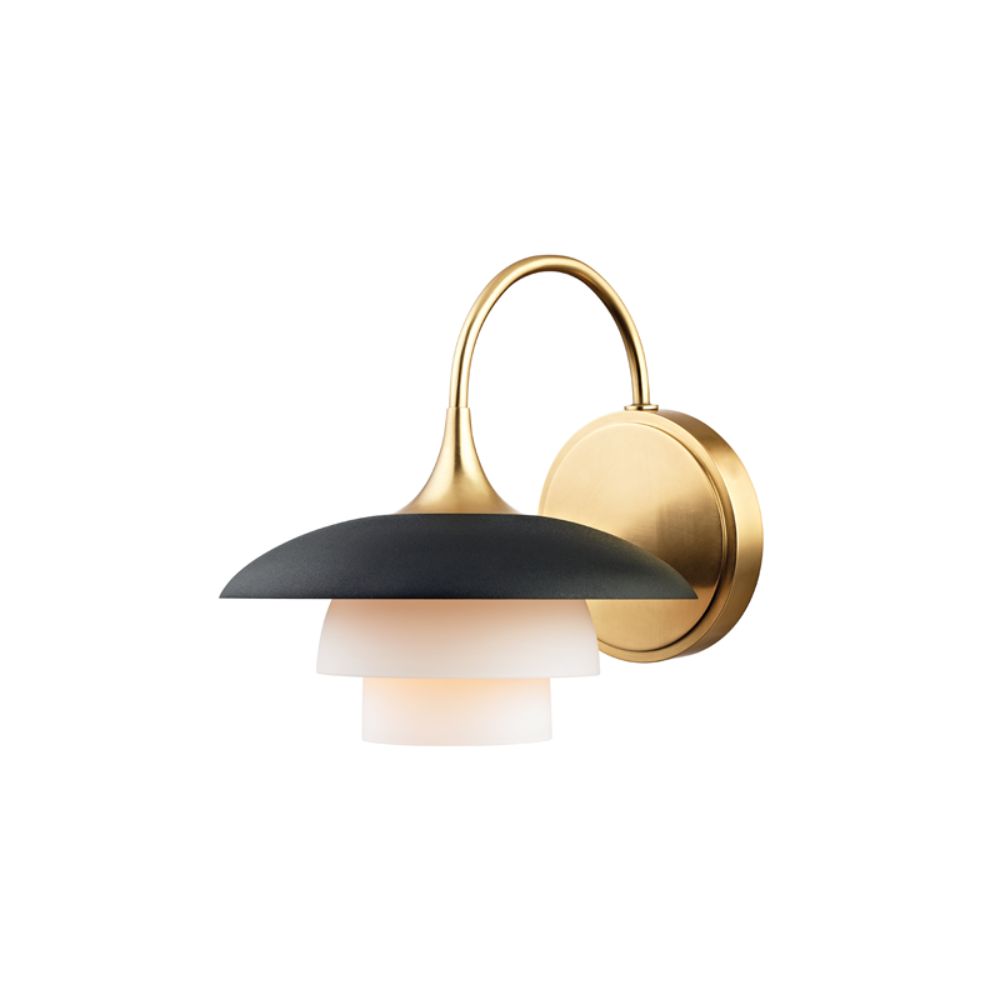Hudson Valley 1011-AGB 1 LIGHT WALL SCONCE in Aged Brass