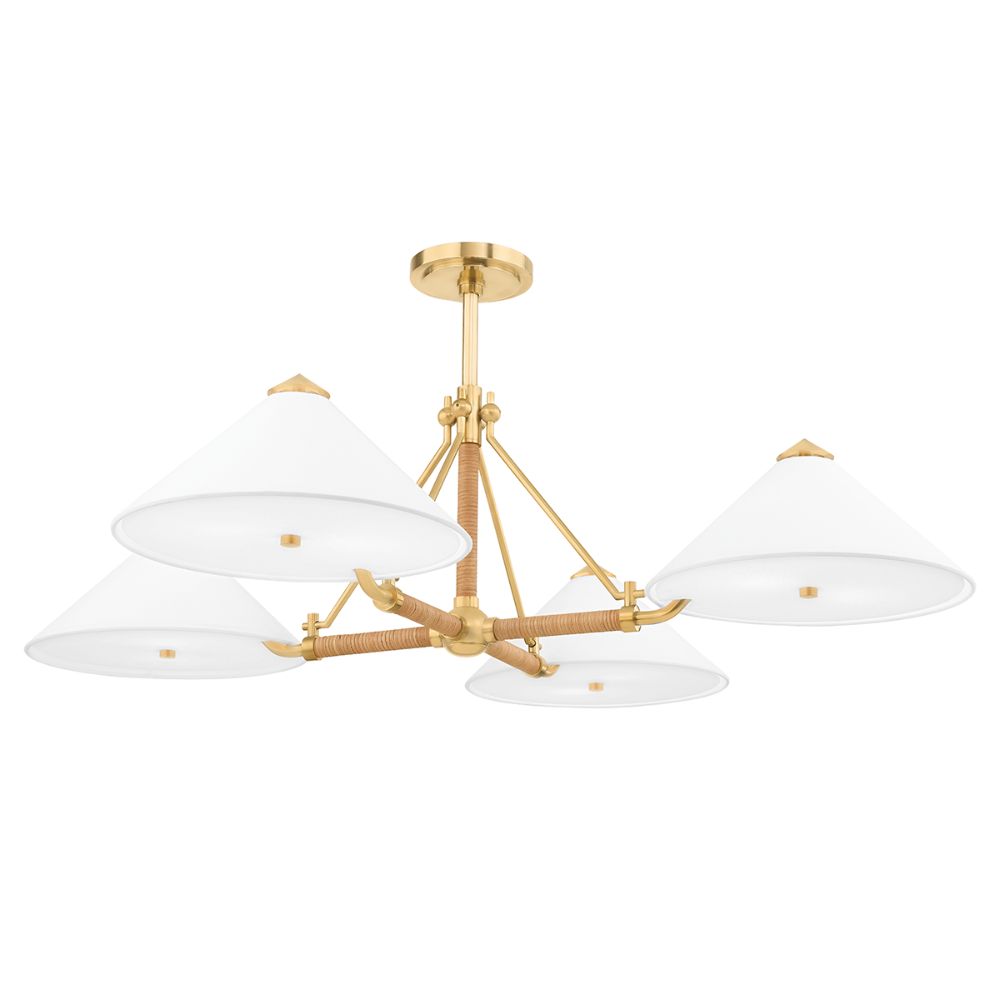Hudson Valley 1046-AGB 8 Light Chandelier in Aged Brass