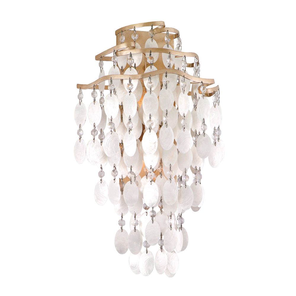 Corbett Lighting 109-12-CPL Dolce 2 Light Wall Sconce in Champagne Leaf
