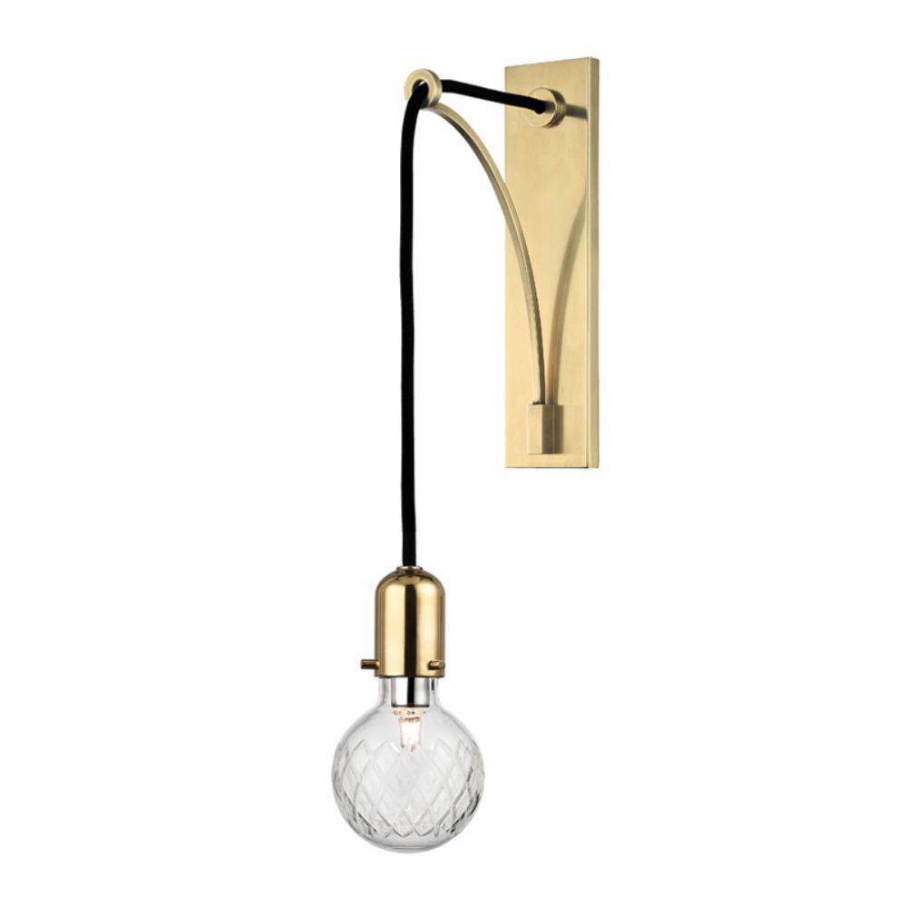 Hudson Valley 1101-AGB MARLOW-WALL SCONCE in Aged Brass