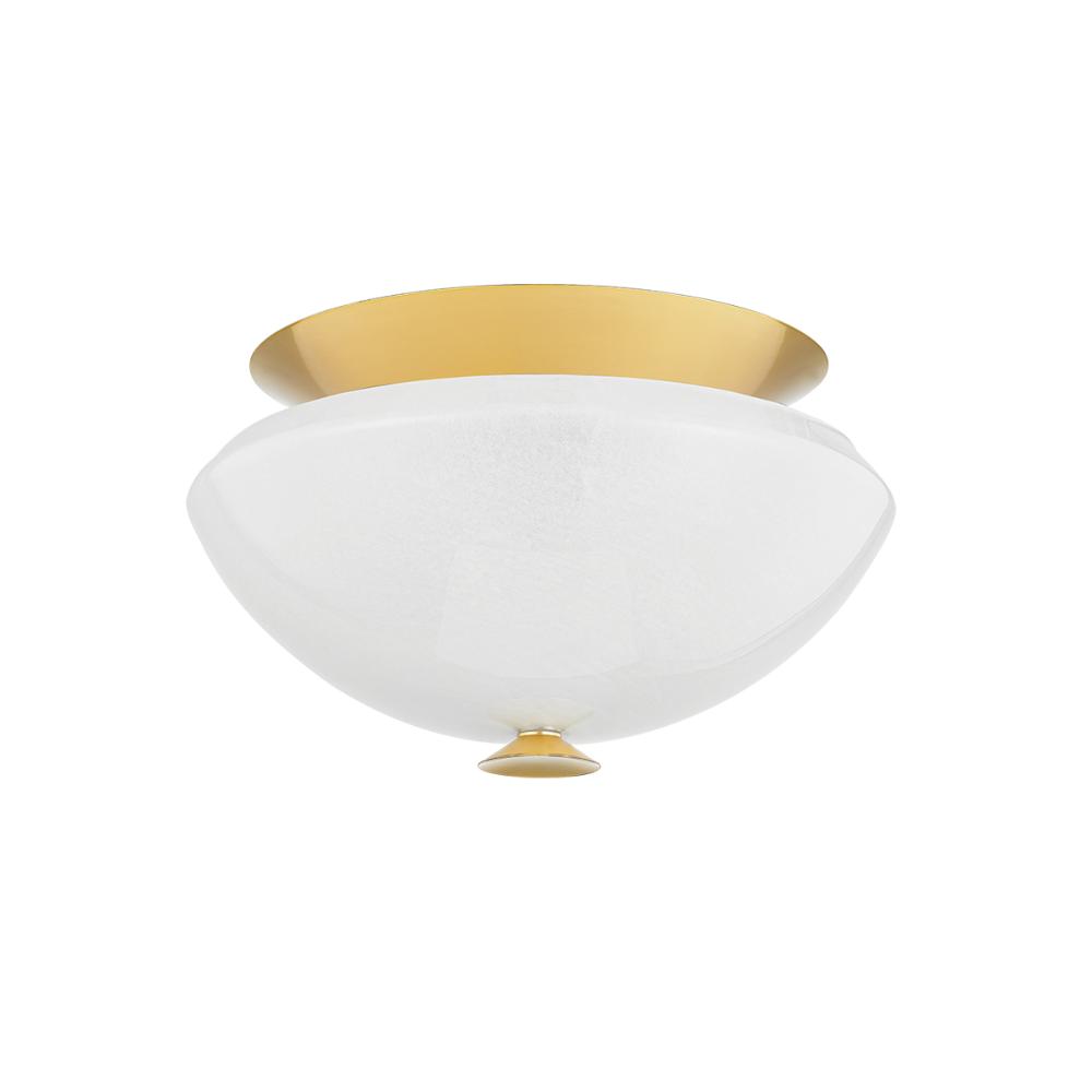 Hudson Valley 1102-AGB Pawtucket Flush Mount in Aged Brass/soft White