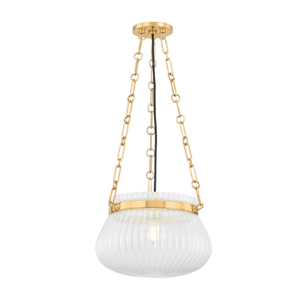 Hudson Valley Lighting 1113-AGB Granby Pendant in Aged Brass