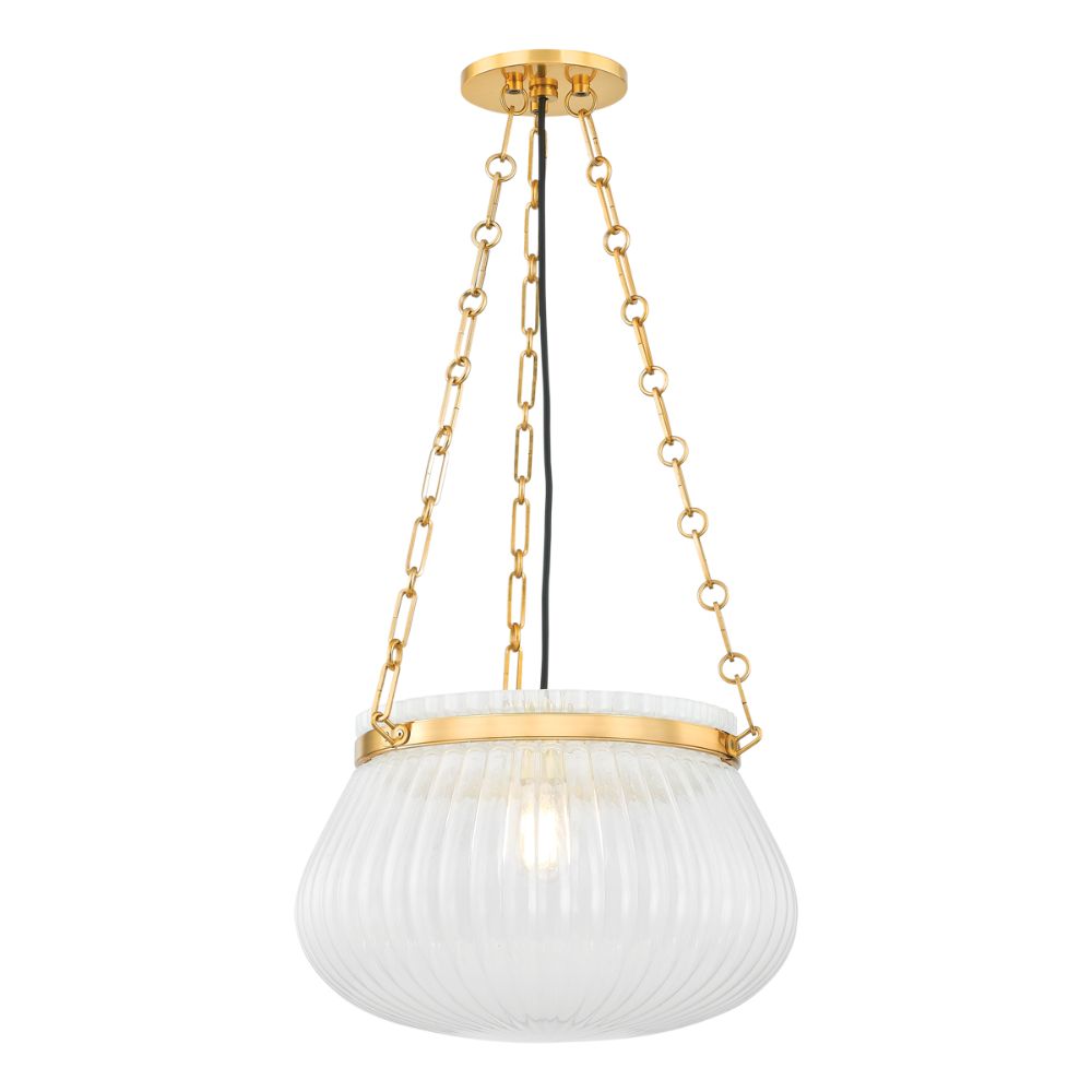 Hudson Valley Lighting 1117-AGB Granby Pendant in Aged Brass