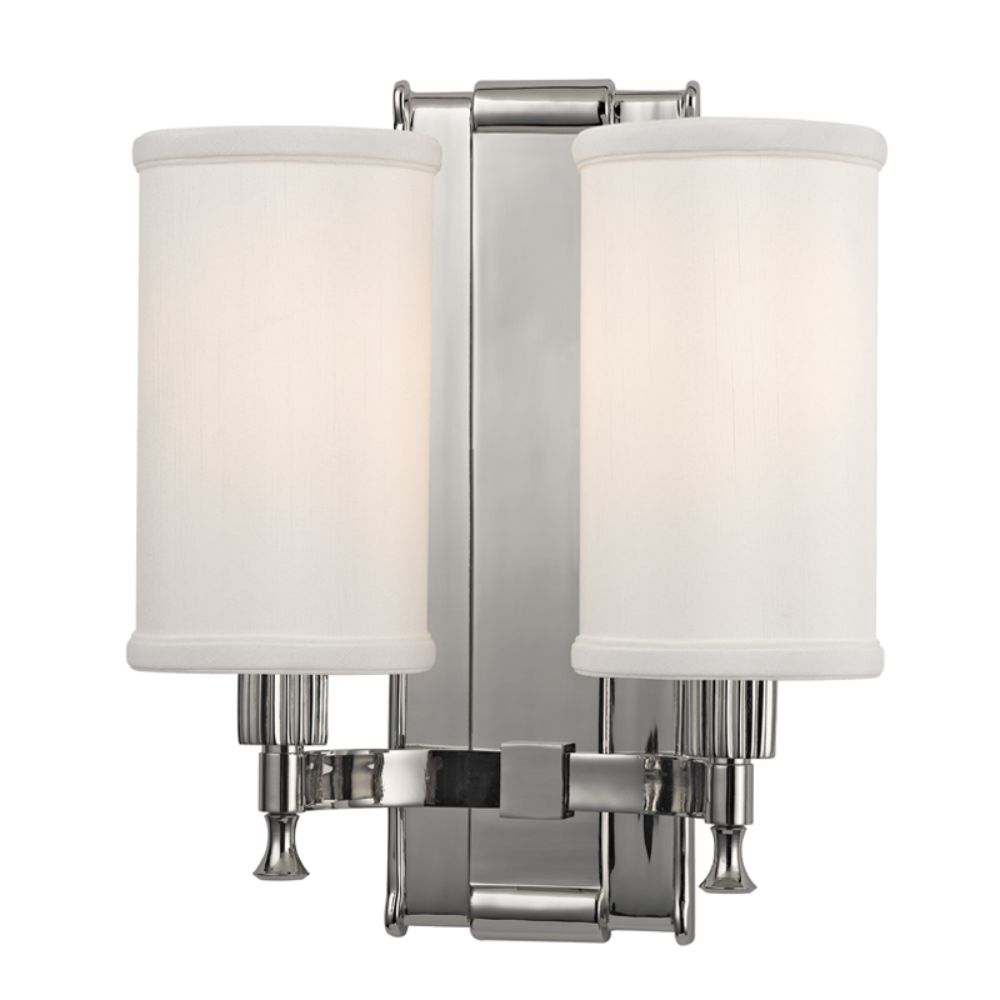 Hudson Valley Lighting 1122-PN Palmdale 2 Light Wall Sconce in Polished Nickel