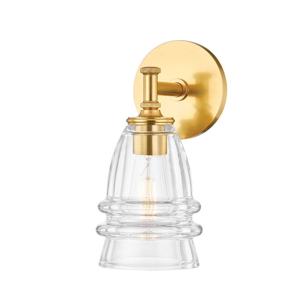 Hudson Valley 1140-AGB 1 Light Wall Sconce in Aged Brass