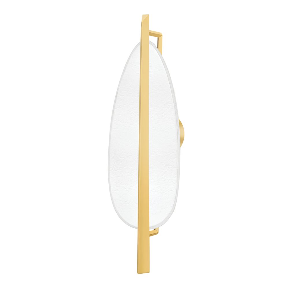 Hudson Valley 1170-AGB/WP Led Wall Sconce in Aged Brass/white Plaster