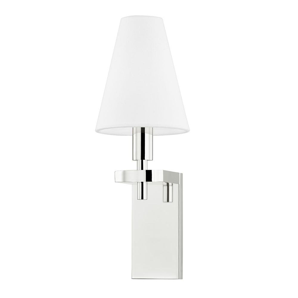 Hudson Valley 1181-PN 1 Light Wall Sconce in Polished Nickel