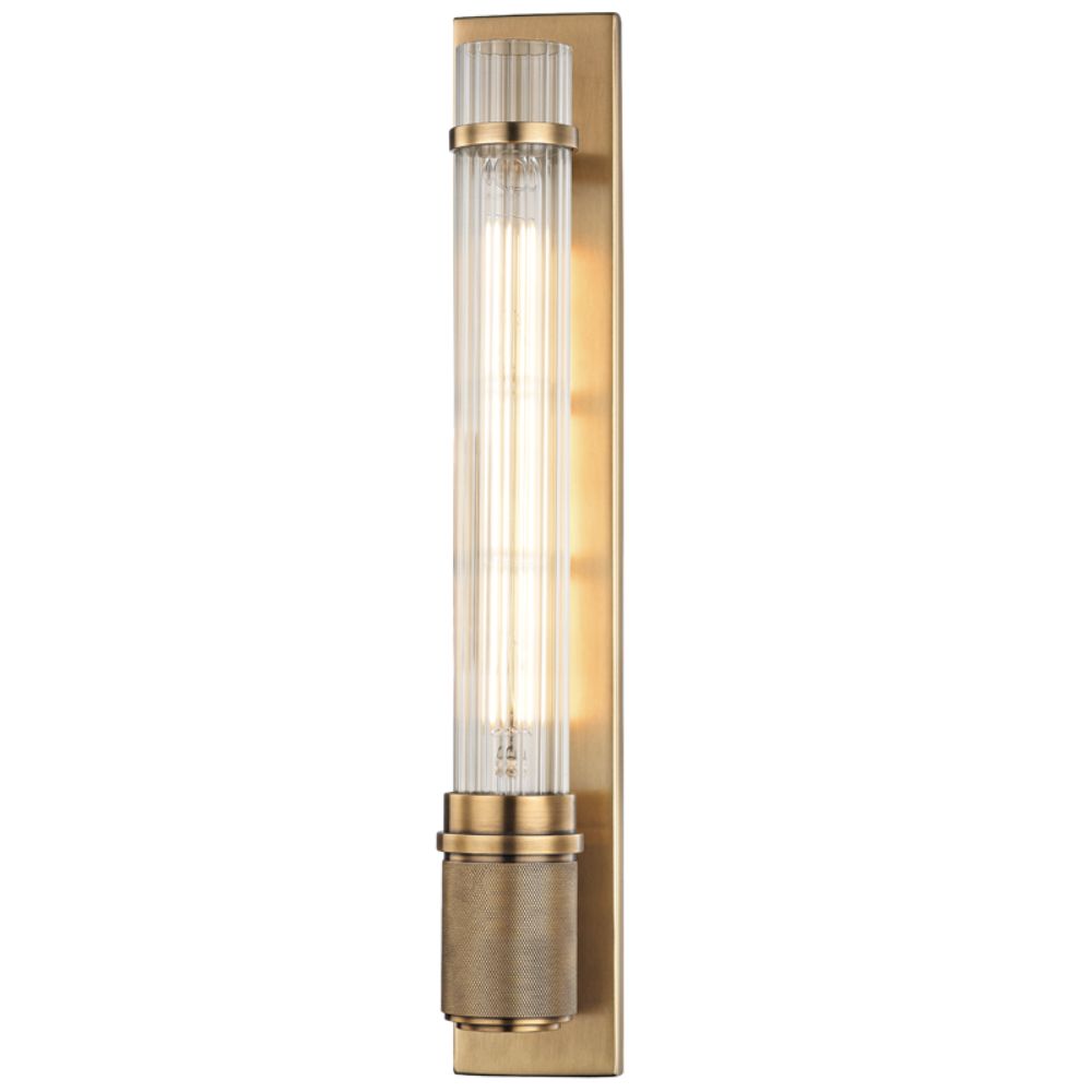 Hudson Valley 1200-AGB Shaw 1 Light Led Wall Sconce in Aged Brass