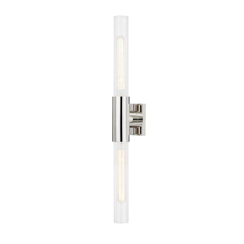 Hudson Valley 1202-PN 2 Light Wall Sconce in Polished Nickel