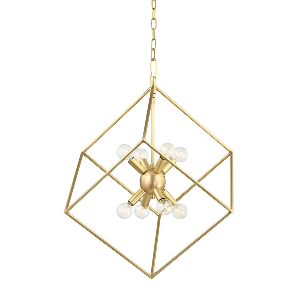 Hudson Valley 1220-AGB ROUNDOUT I-8 LIGHT PENDANT Aged Brass