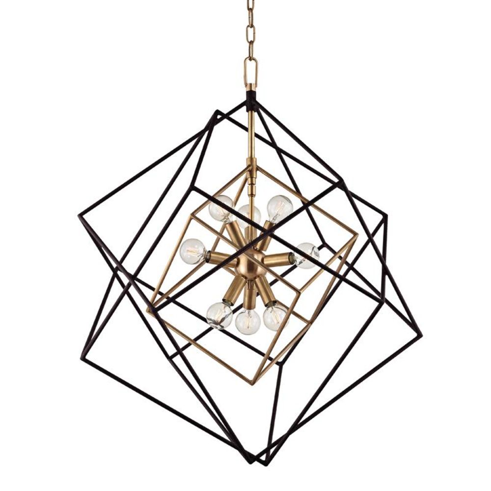 Hudson Valley 1222-AGB ROUNDOUT I-9 LIGHT PENDANT Aged Brass