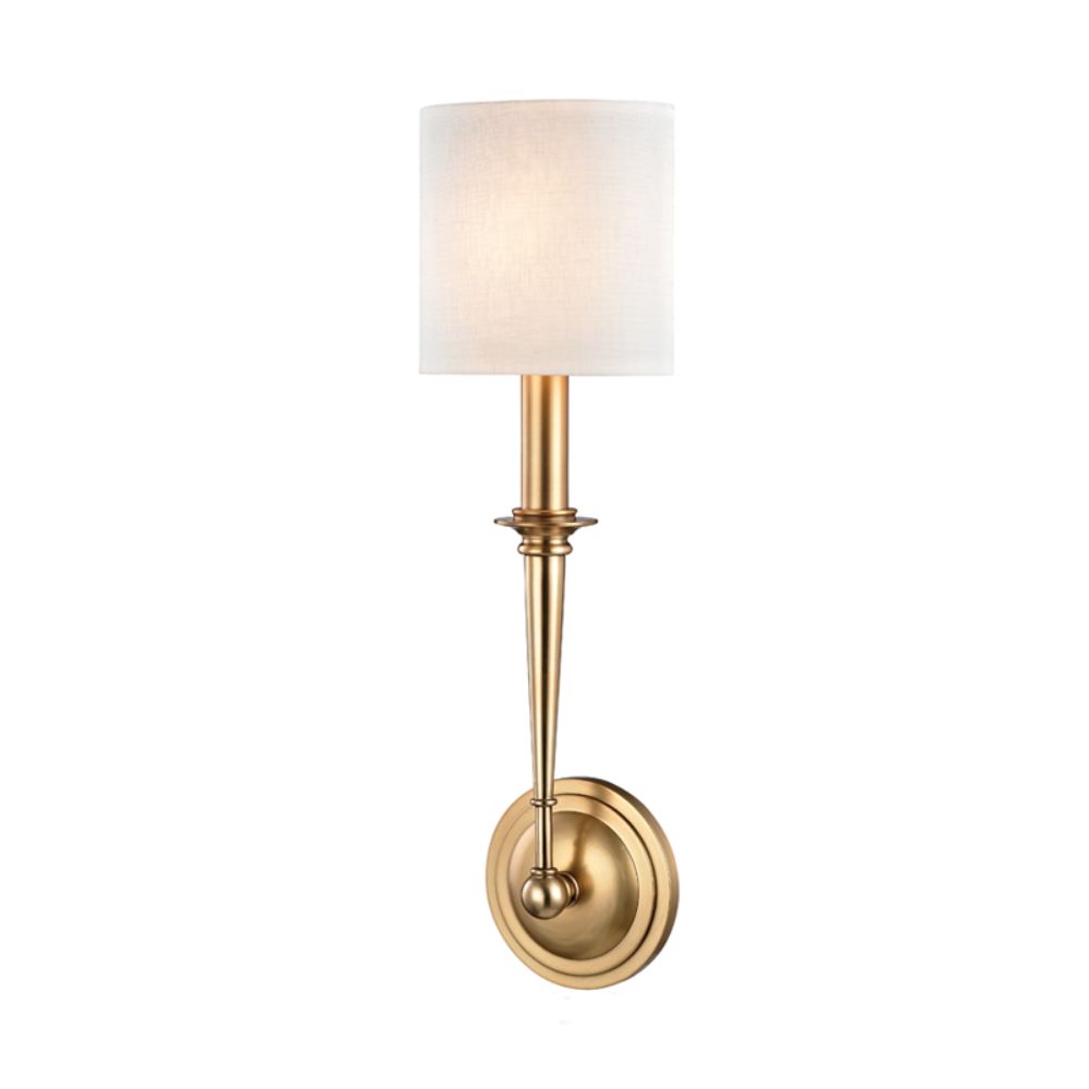 Hudson Valley 1231-AGB 1 LIGHT WALL SCONCE Aged Brass