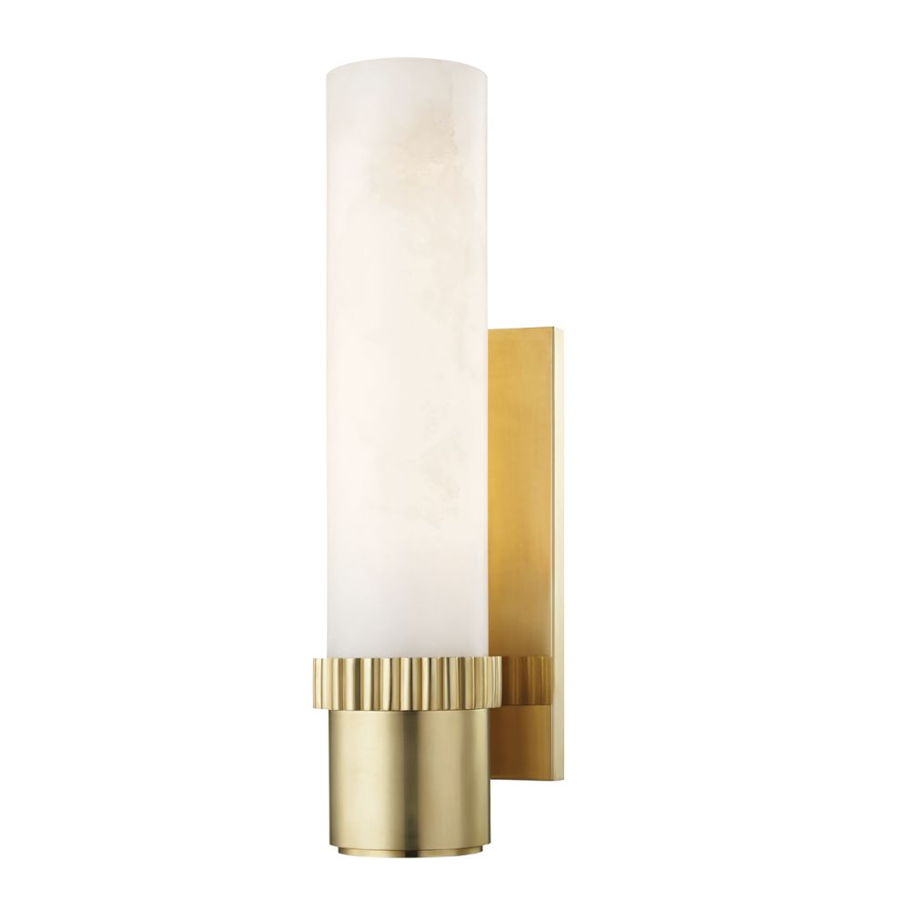 Hudson Valley 1260-AGB Argon 1 Light Wall Sconce in Aged Brass