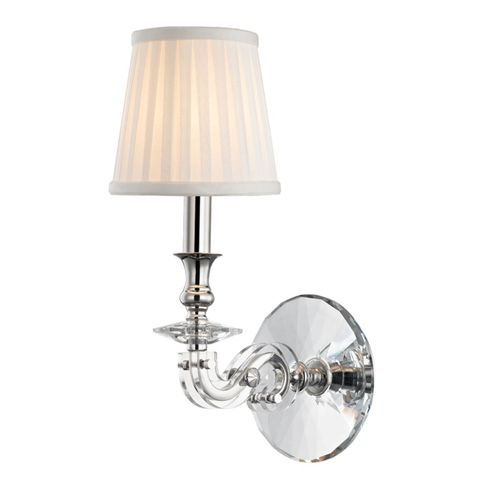 Hudson Valley 1291-PN 1 LIGHT WALL SCONCE in Polished Nickel