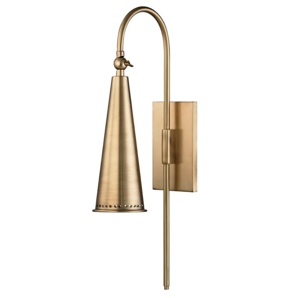 Hudson Valley 1300-AGB Alva 1 Light Wall Sconce in Aged Brass