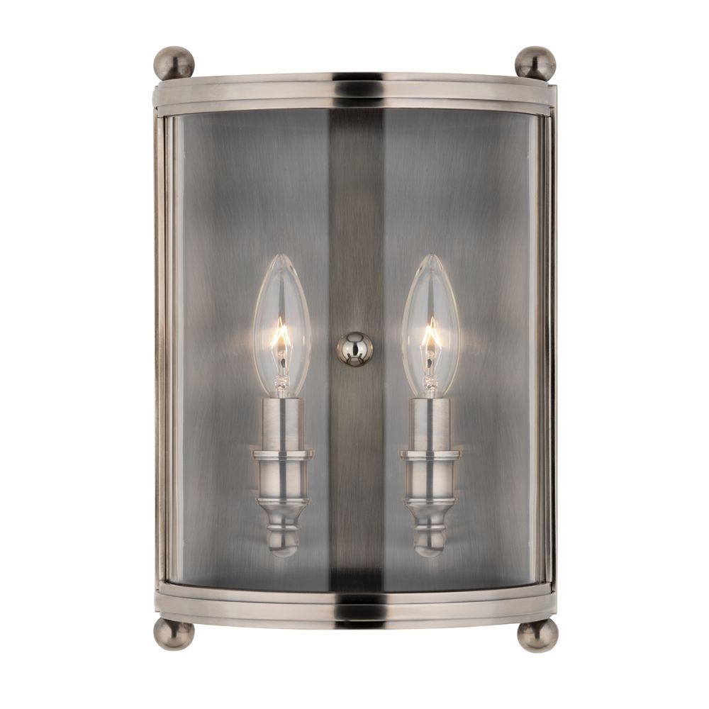 Hudson Valley Lighting 1302-AN Mansfield 2 Light Wall Sconce in Antique Nickel