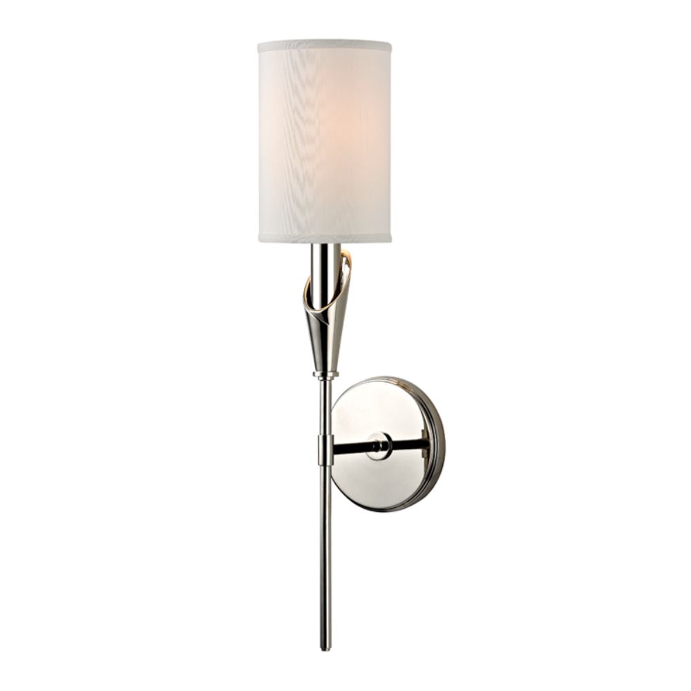 Hudson Valley Lighting 1311-PN Tate 1 Light Wall Sconce in Polished Nickel