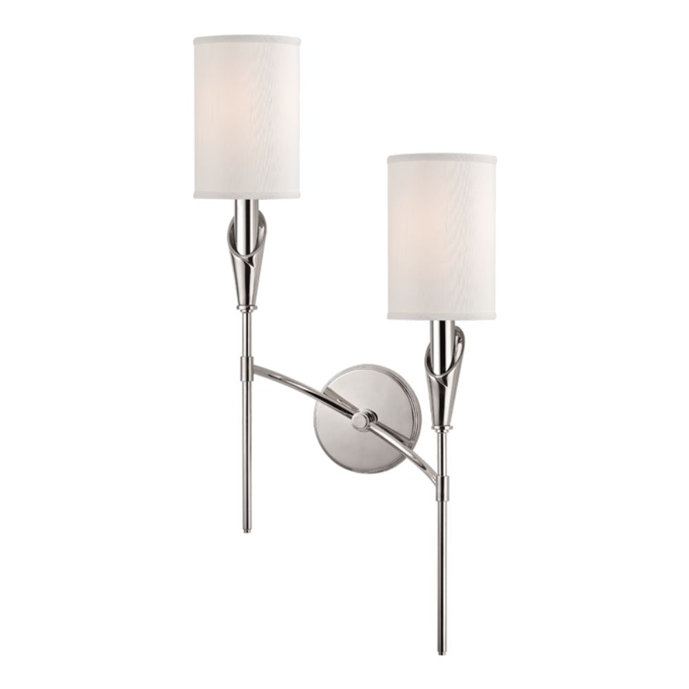Hudson Valley Lighting 1312R-PN Tate 2 Light Right Wall Sconce in Polished Nickel