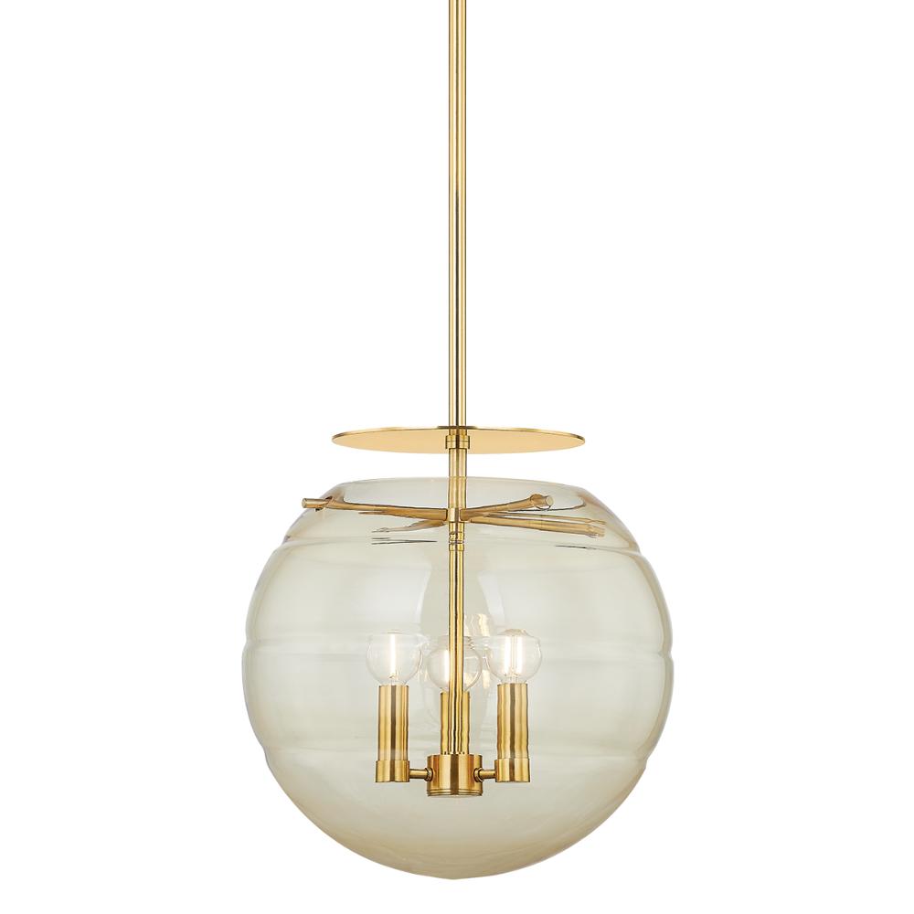 Hudson Valley 1343-AGB Gill Pendant in Aged Brass