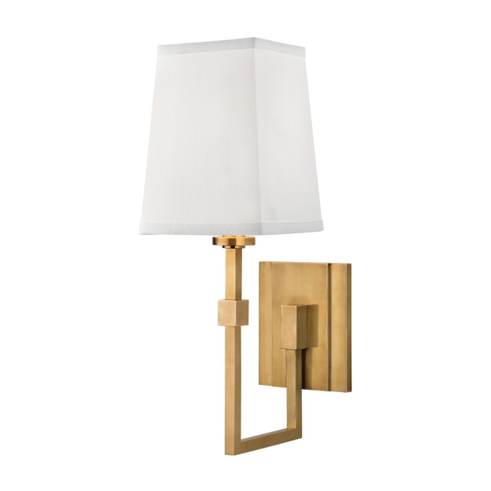Hudson Valley 1361-AGB FLETCHER-WALL SCONCE in Aged Brass