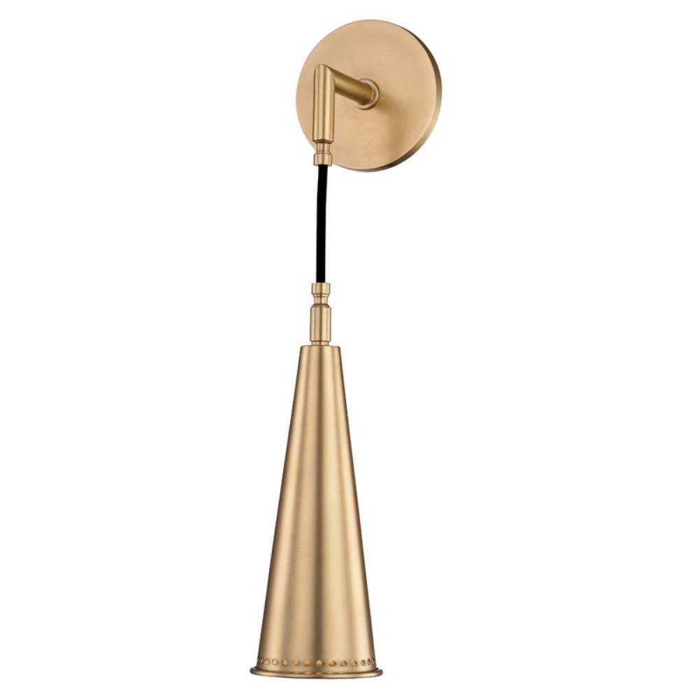 Hudson Valley 1400-AGB Alva 1 Light Wall Sconce in Aged Brass