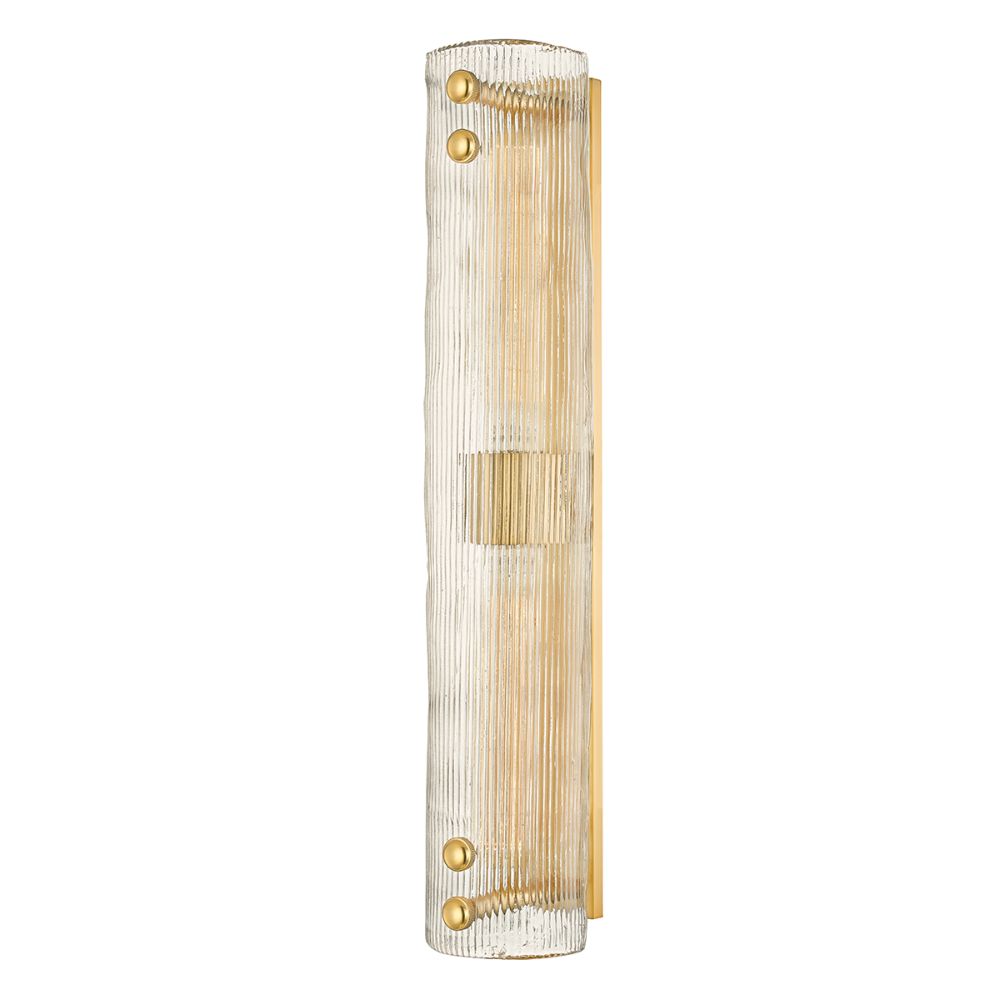 Hudson Valley 1423-AGB 2 Light Wall Sconce in Aged Brass